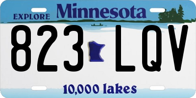 MN license plate 823LQV