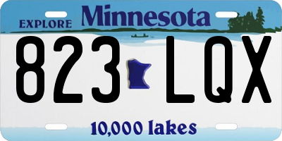 MN license plate 823LQX