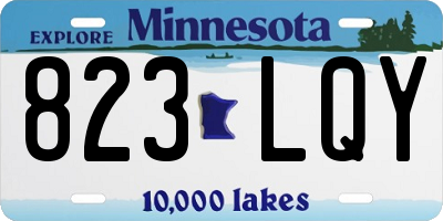 MN license plate 823LQY