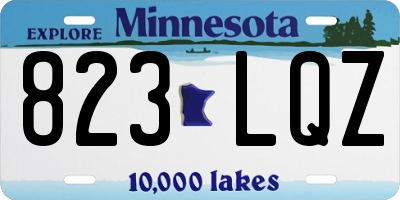 MN license plate 823LQZ