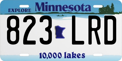 MN license plate 823LRD
