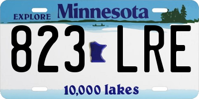 MN license plate 823LRE