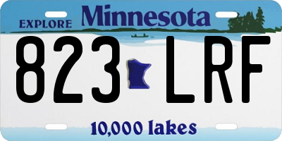 MN license plate 823LRF