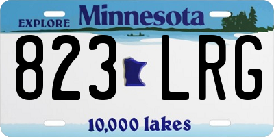 MN license plate 823LRG