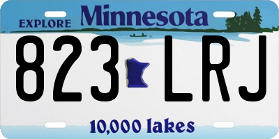 MN license plate 823LRJ