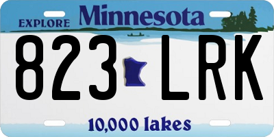 MN license plate 823LRK