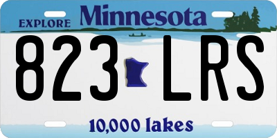 MN license plate 823LRS