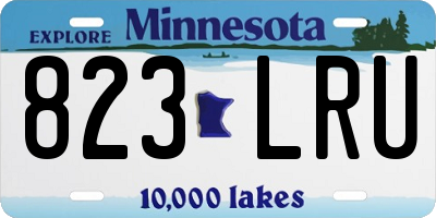 MN license plate 823LRU