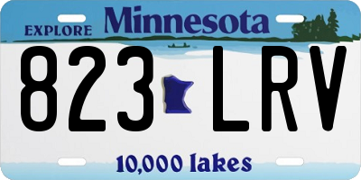 MN license plate 823LRV