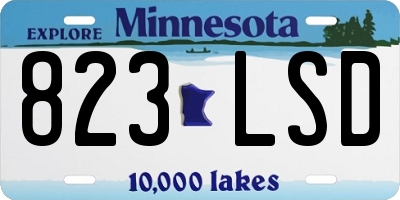 MN license plate 823LSD