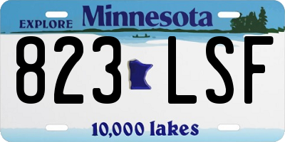 MN license plate 823LSF