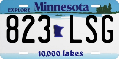 MN license plate 823LSG