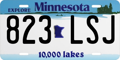 MN license plate 823LSJ