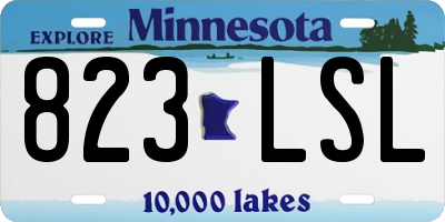 MN license plate 823LSL