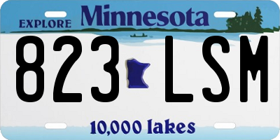 MN license plate 823LSM