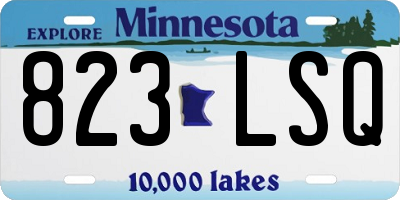 MN license plate 823LSQ