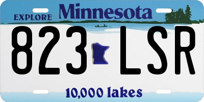 MN license plate 823LSR