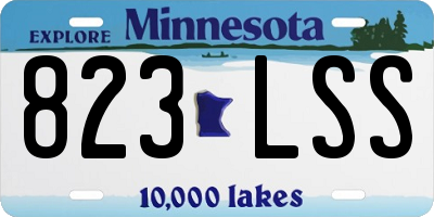 MN license plate 823LSS