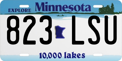 MN license plate 823LSU