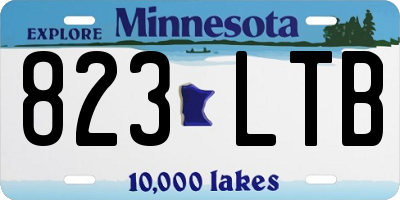 MN license plate 823LTB