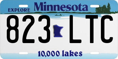 MN license plate 823LTC