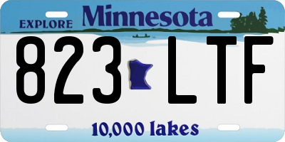 MN license plate 823LTF