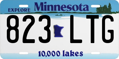 MN license plate 823LTG