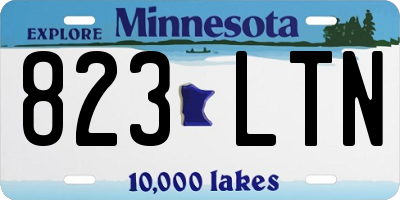 MN license plate 823LTN