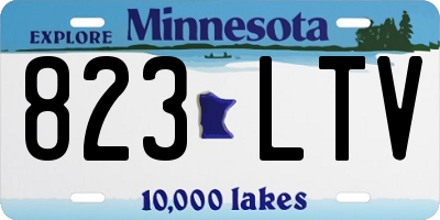 MN license plate 823LTV