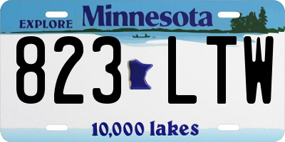 MN license plate 823LTW