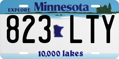 MN license plate 823LTY