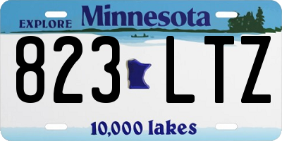 MN license plate 823LTZ