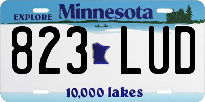 MN license plate 823LUD