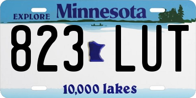MN license plate 823LUT