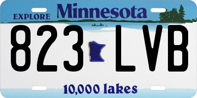 MN license plate 823LVB
