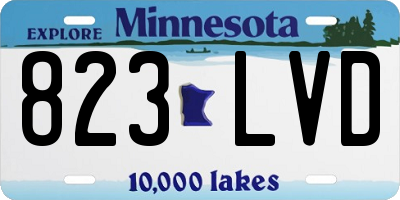 MN license plate 823LVD