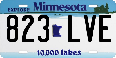 MN license plate 823LVE