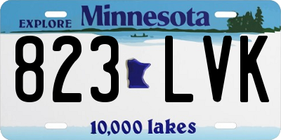 MN license plate 823LVK