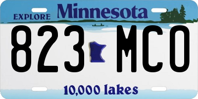 MN license plate 823MCO