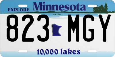 MN license plate 823MGY