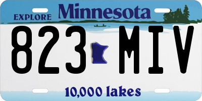 MN license plate 823MIV