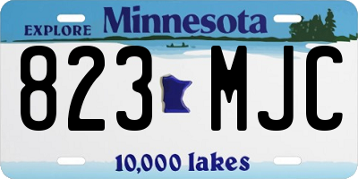 MN license plate 823MJC