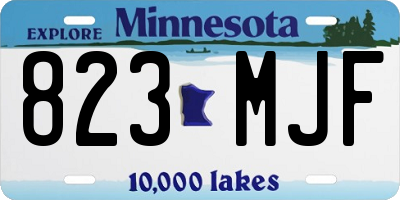 MN license plate 823MJF