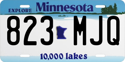 MN license plate 823MJQ