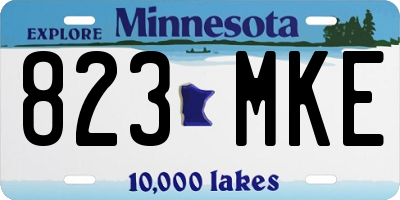 MN license plate 823MKE