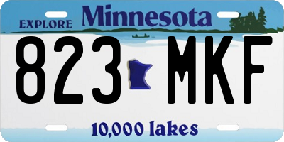 MN license plate 823MKF