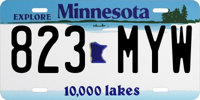 MN license plate 823MYW