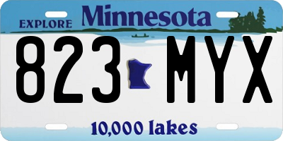 MN license plate 823MYX