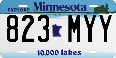 MN license plate 823MYY