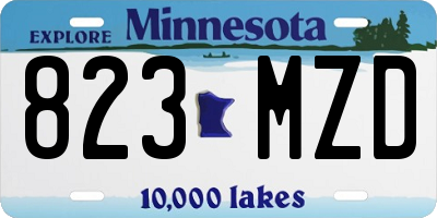MN license plate 823MZD